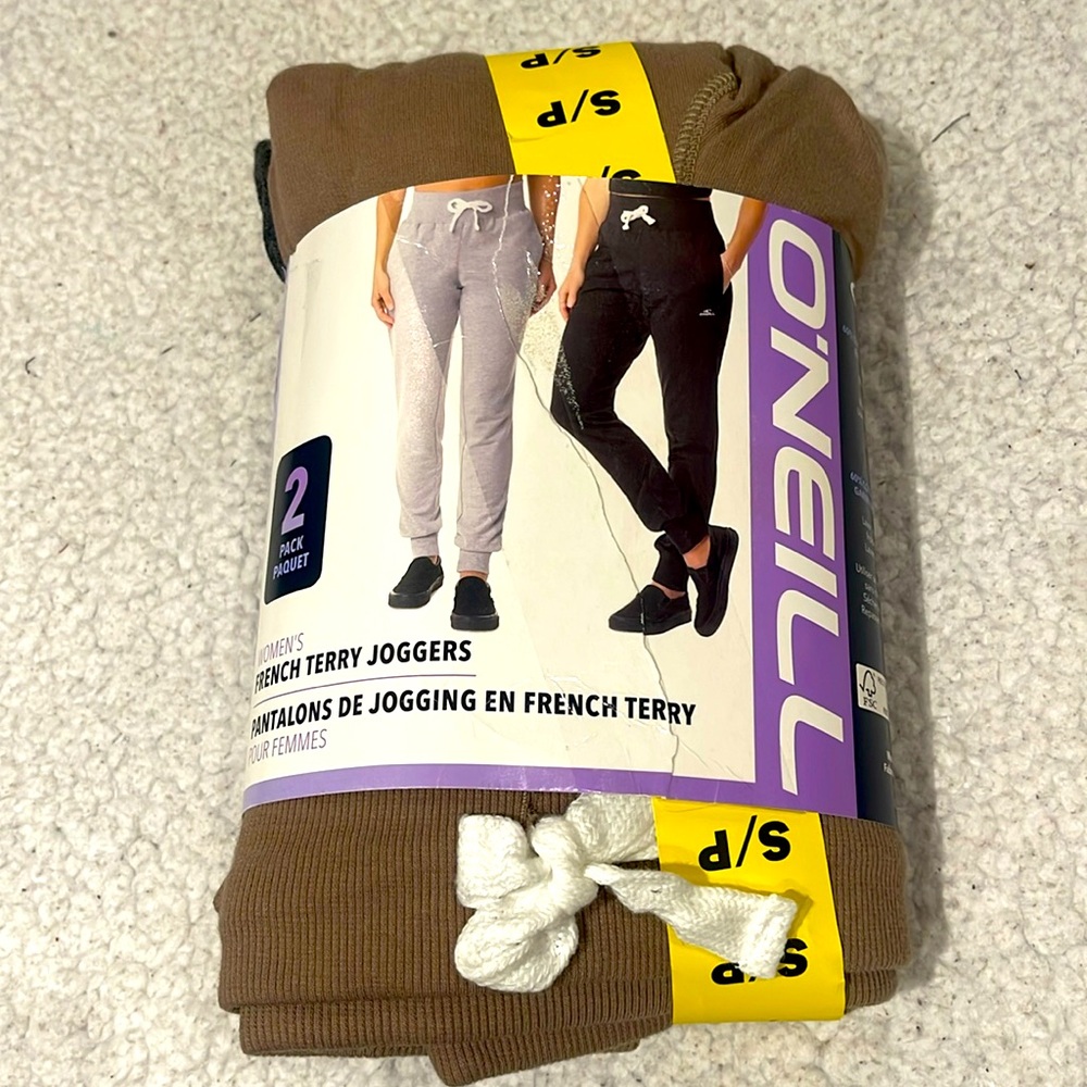 S: O'Neill Gray and Tan Track Pants for Ultimate Comfort